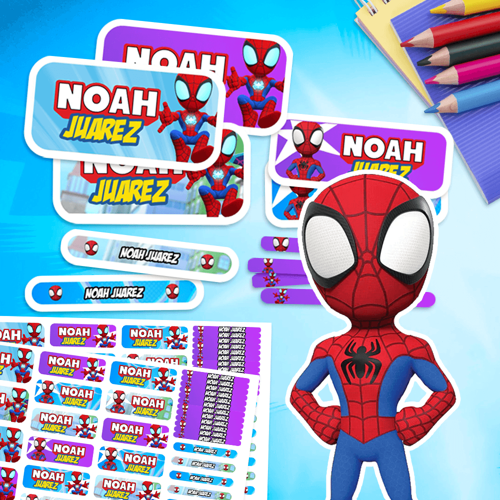 Etiquetas Escolares para Imprimir | Spidey (Archivo Digital PDF)