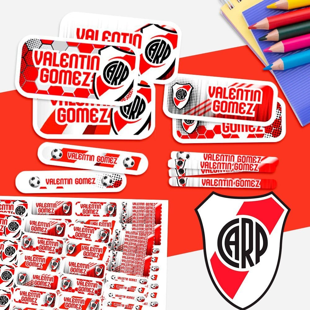 Etiquetas Escolares para Imprimir | River Plate (Archivo Digital PDF)