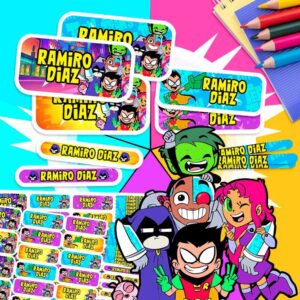 Teen Titans Go - Etiquetas Personalizadas