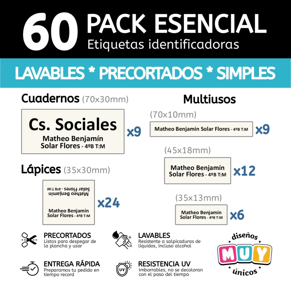 Etiquetas Escolares - Esencial
