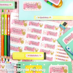 Minnie Princesa - Etiquetas Personalizadas