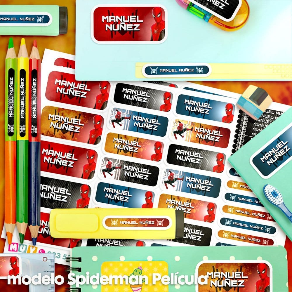 Etiquetas Escolares para Imprimir | Spiderman Pelicula (Archivo Digital PDF)