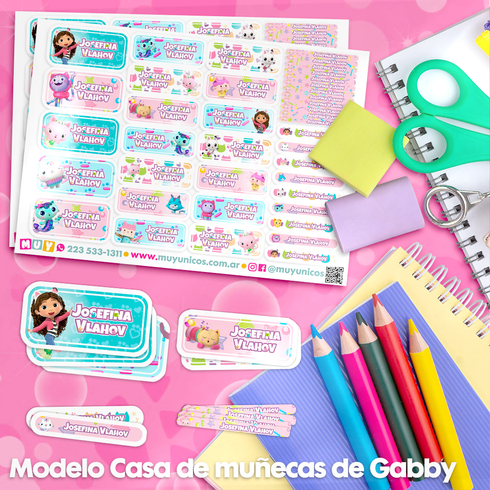 La casa de muñecas de Gabby - Etiquetas Personalizadas - Imagen 3